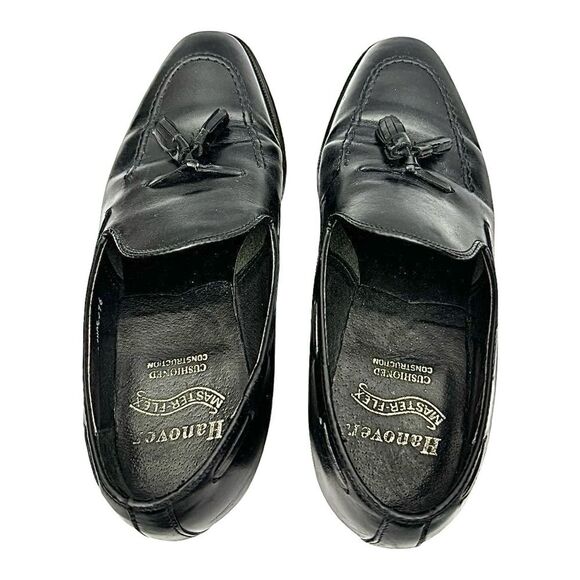 Hanover 3596 Master-Flex Black Men’s Calf Tassel Loafers Size 7.5 EEE Vintage - Picture 8 of 12